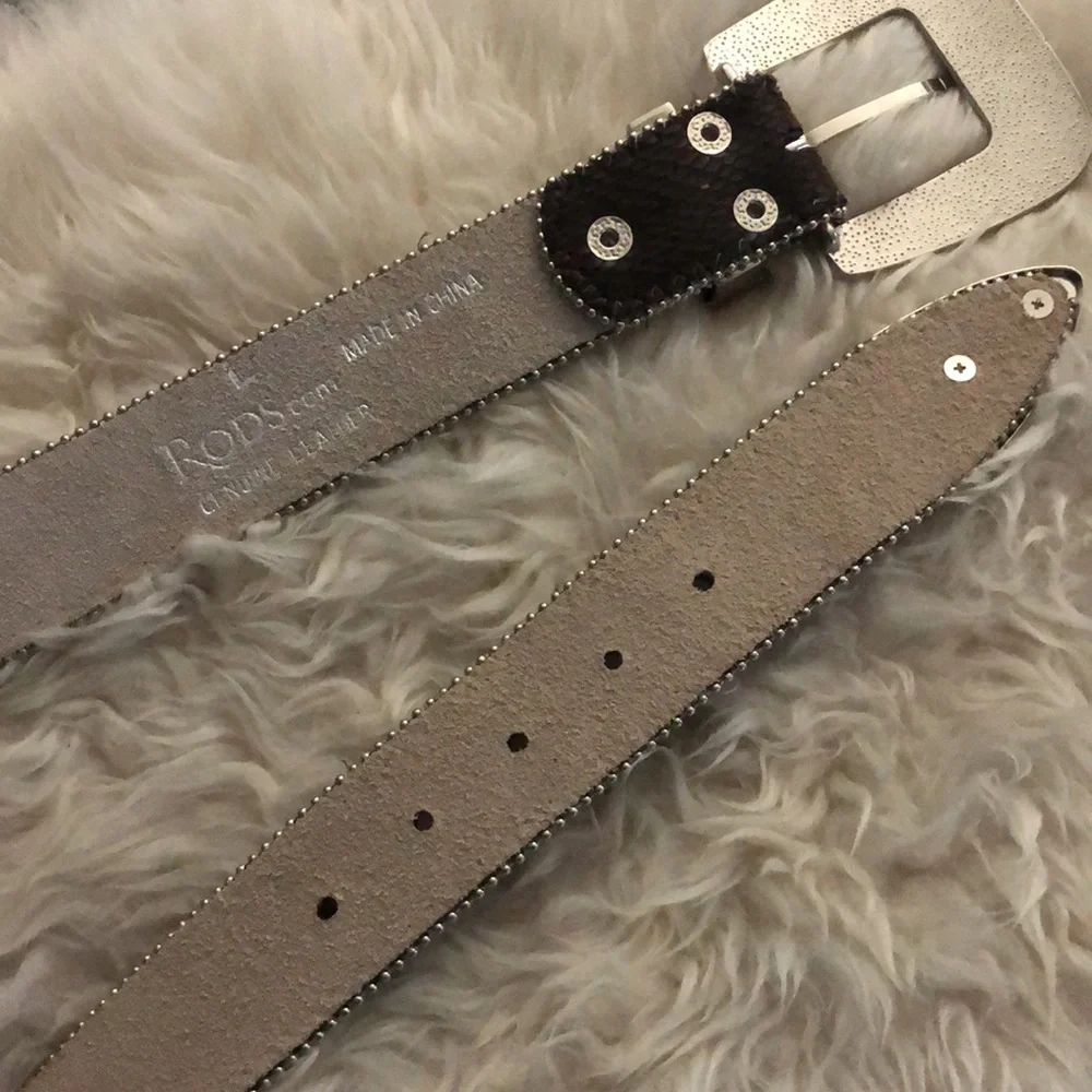 ROD’s Cowgirl Bling RHINESTONE EMBELLISHED Leather BELT Lrg